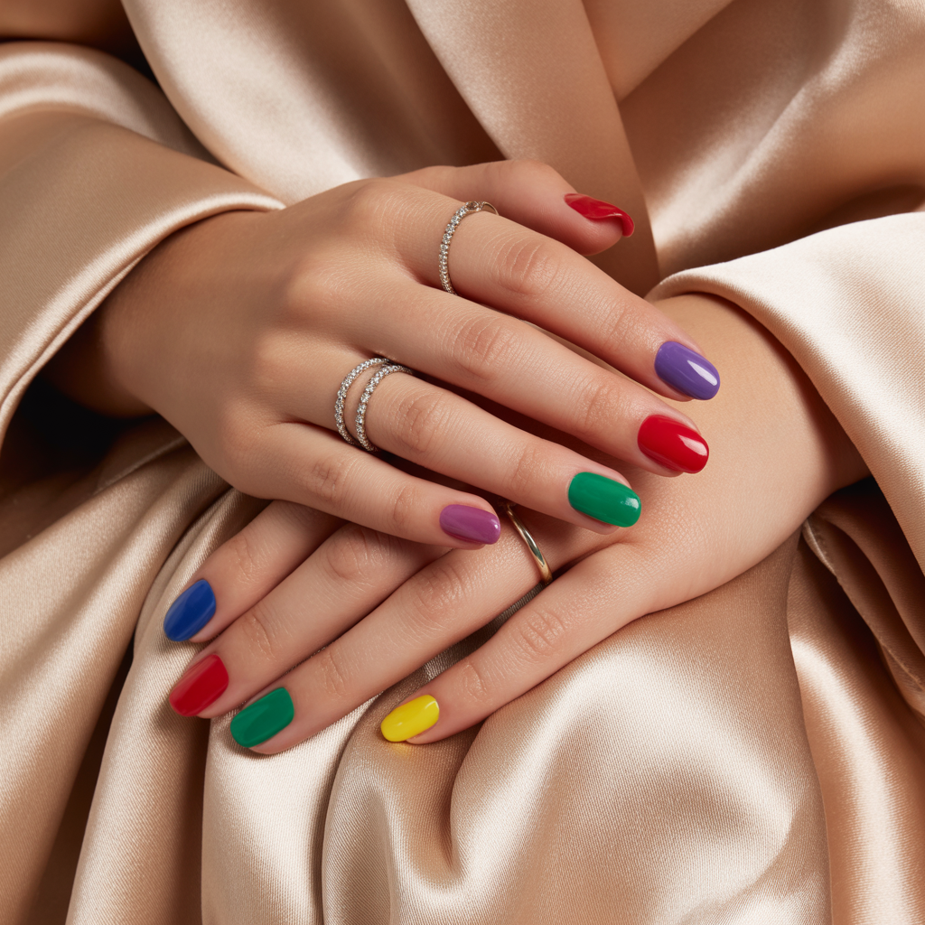rainbow nails