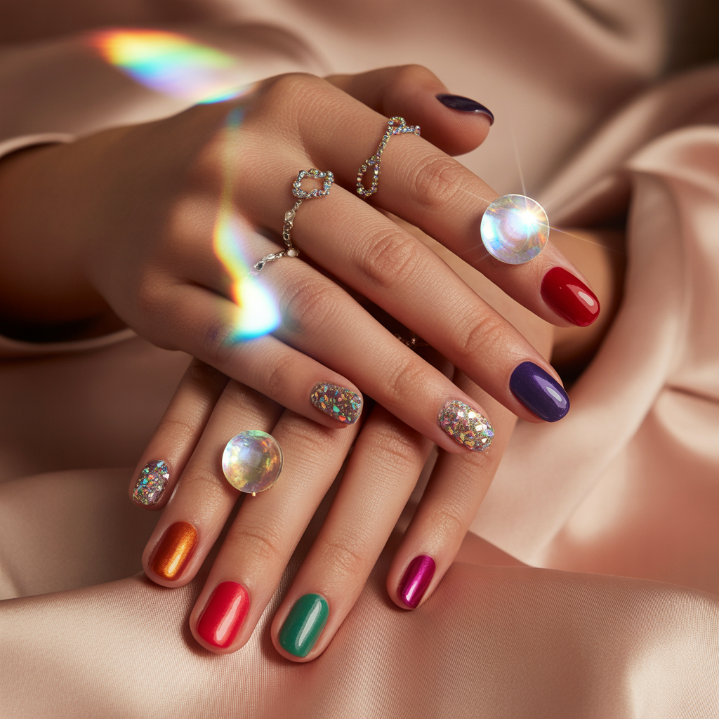 rainbow nails