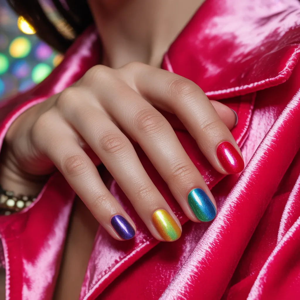 rainbow nails