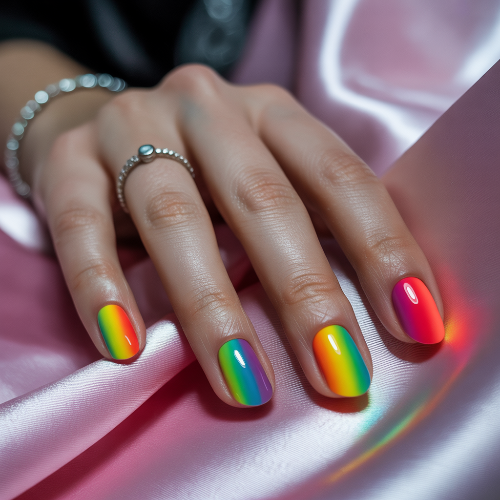 rainbow nails