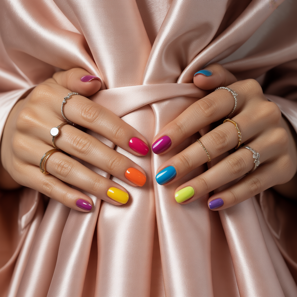 rainbow nails