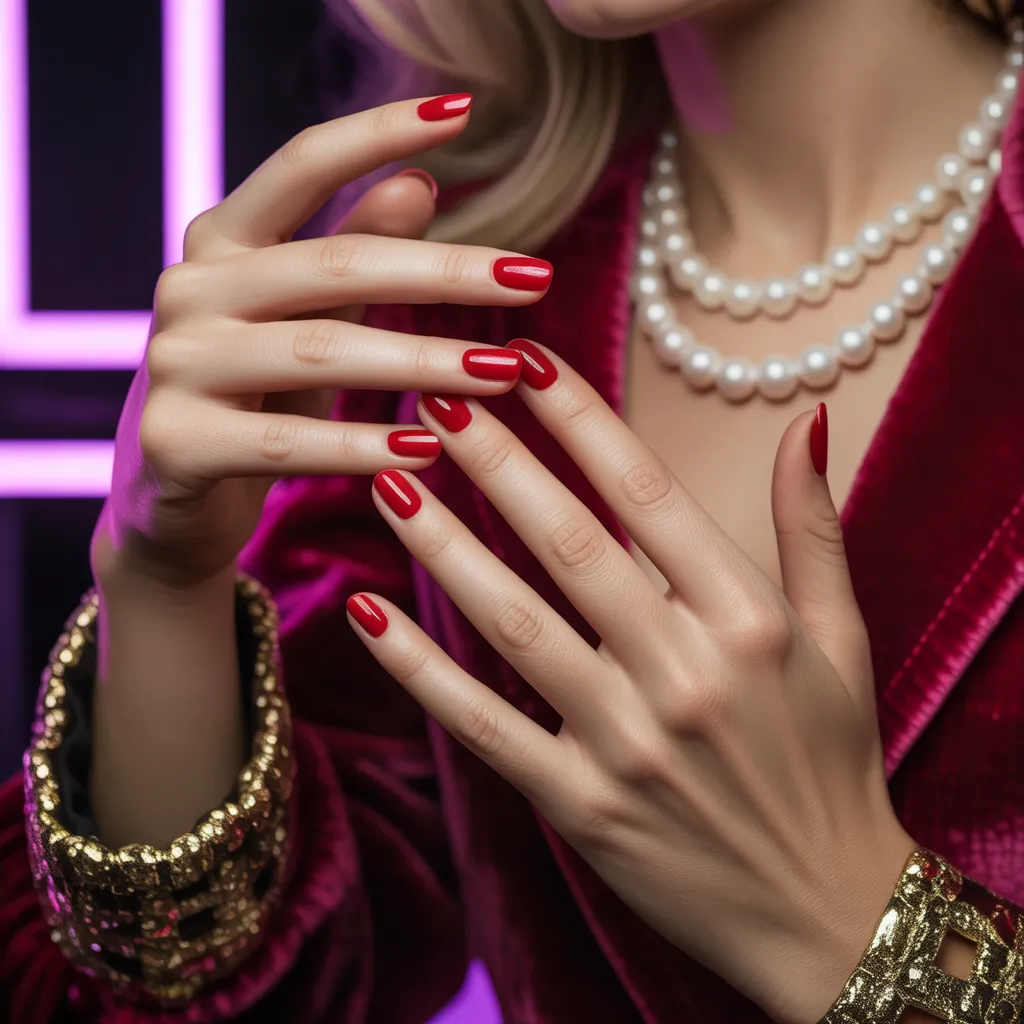 red nails