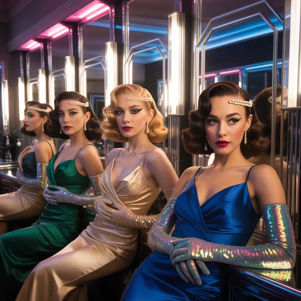 retro glamour outfits