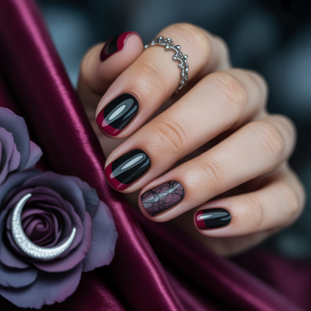 romantic goth nails
