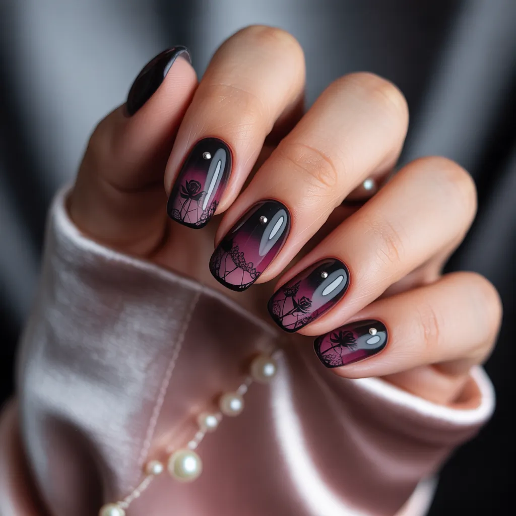 romantic goth nails