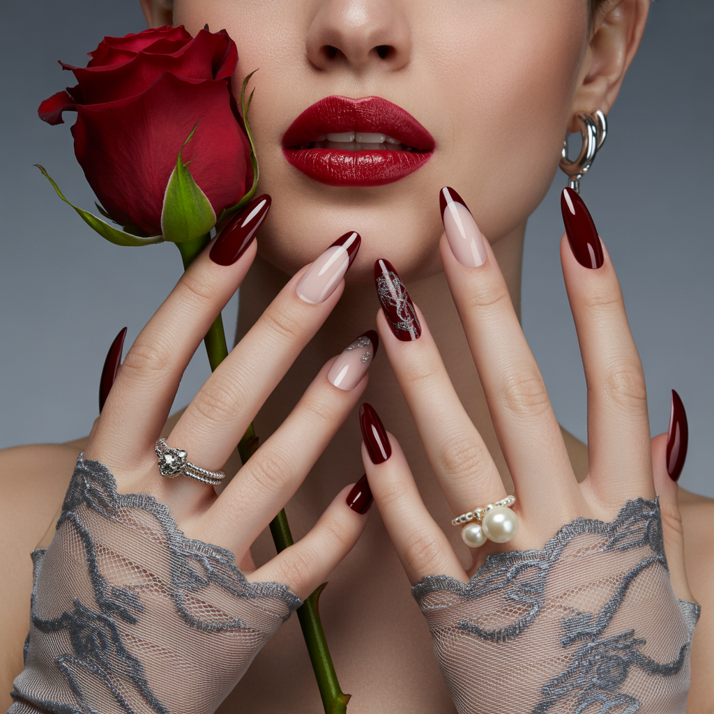 romantic goth nails