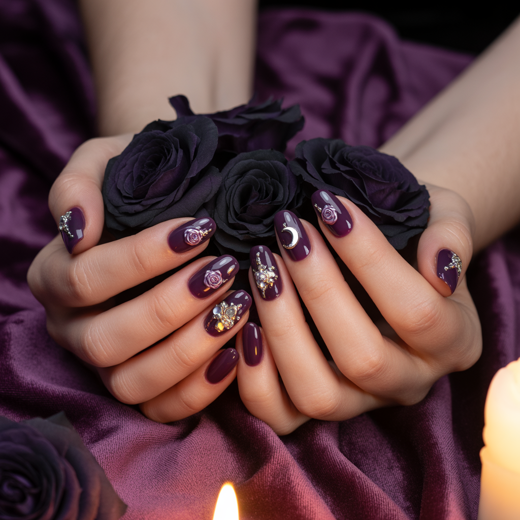 romantic goth nails