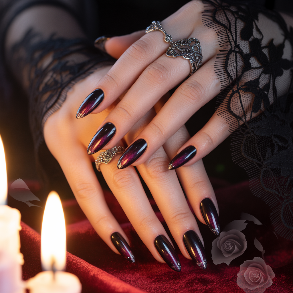 romantic goth nails