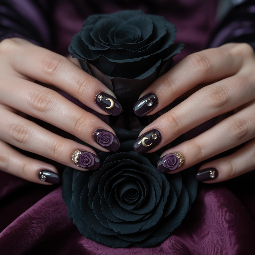 romantic goth nails
