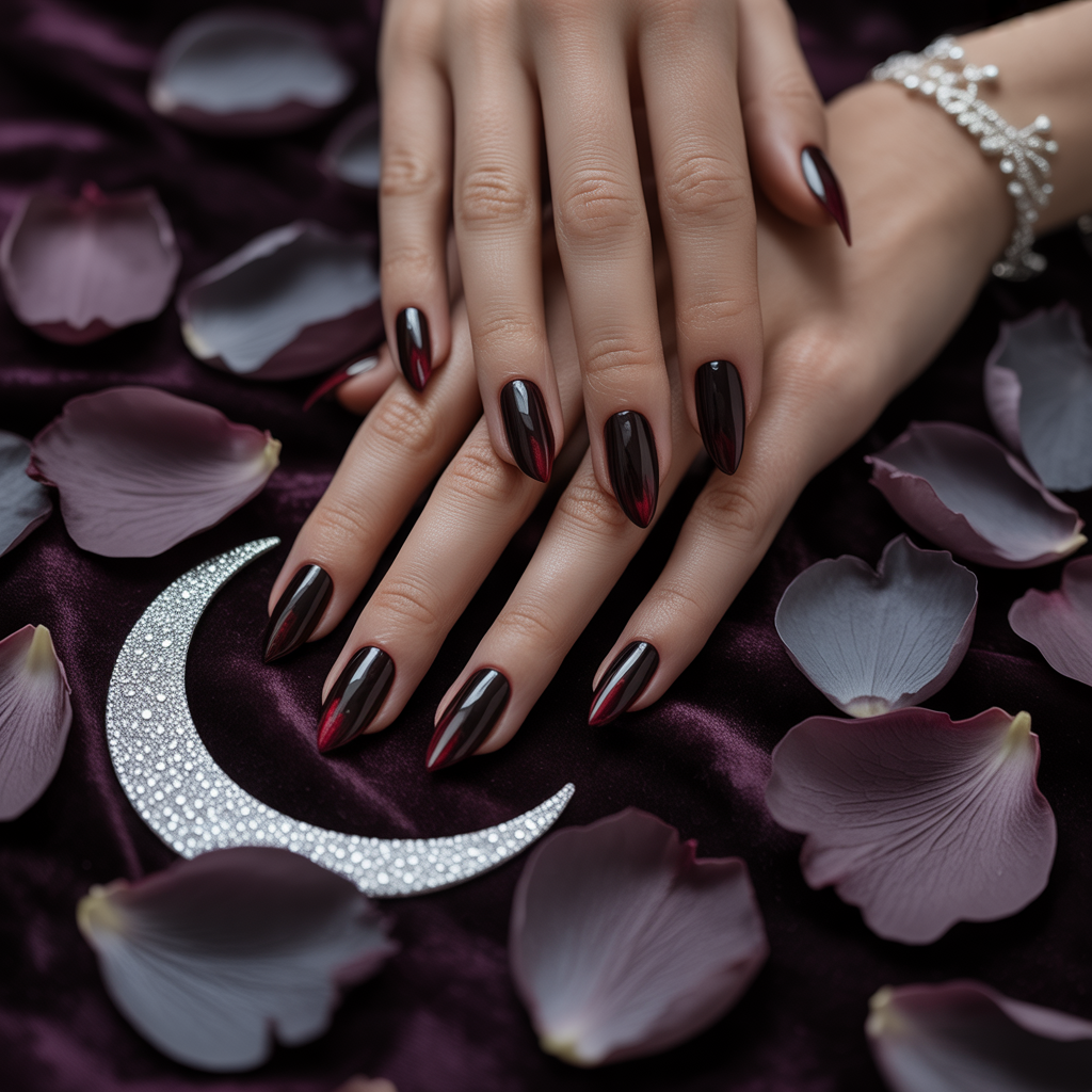 romantic goth nails