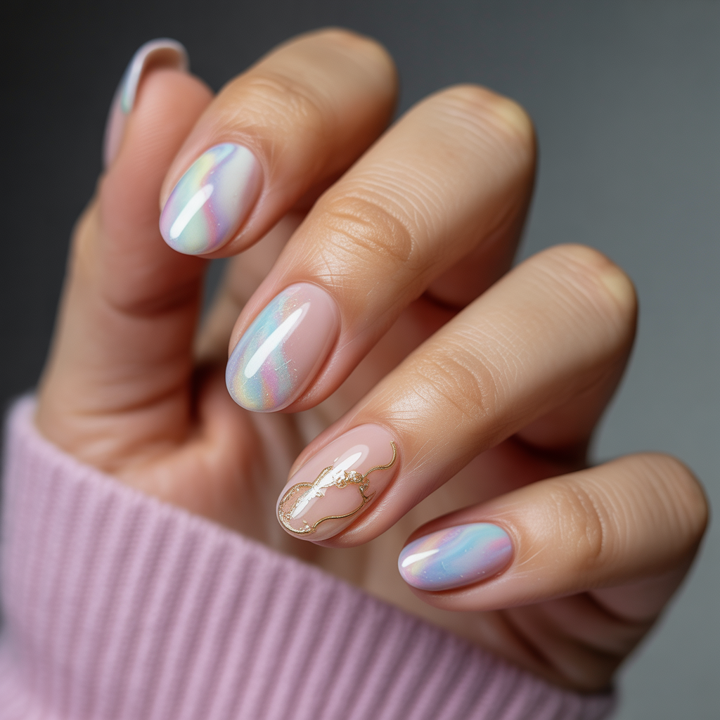 rounded acrylic nails