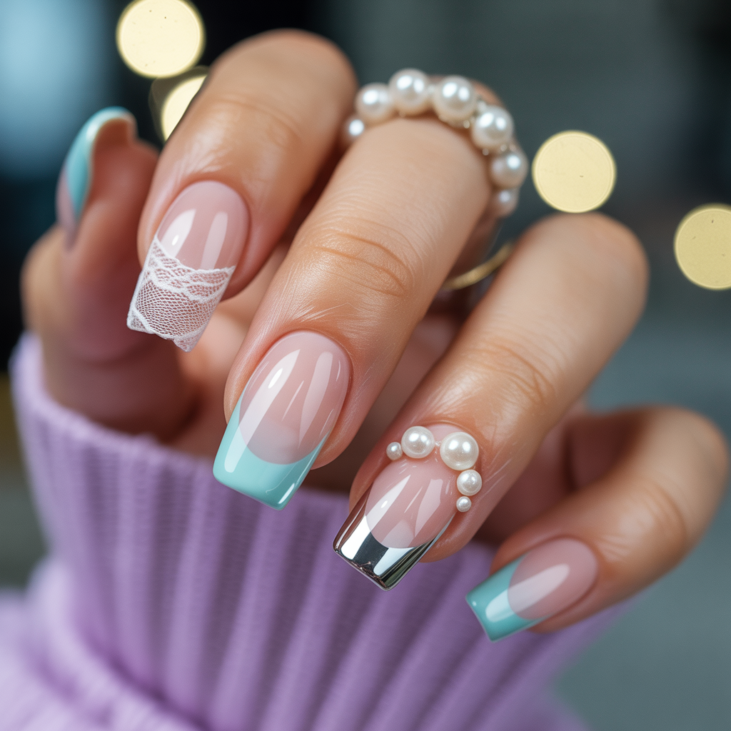 rounded acrylic nails