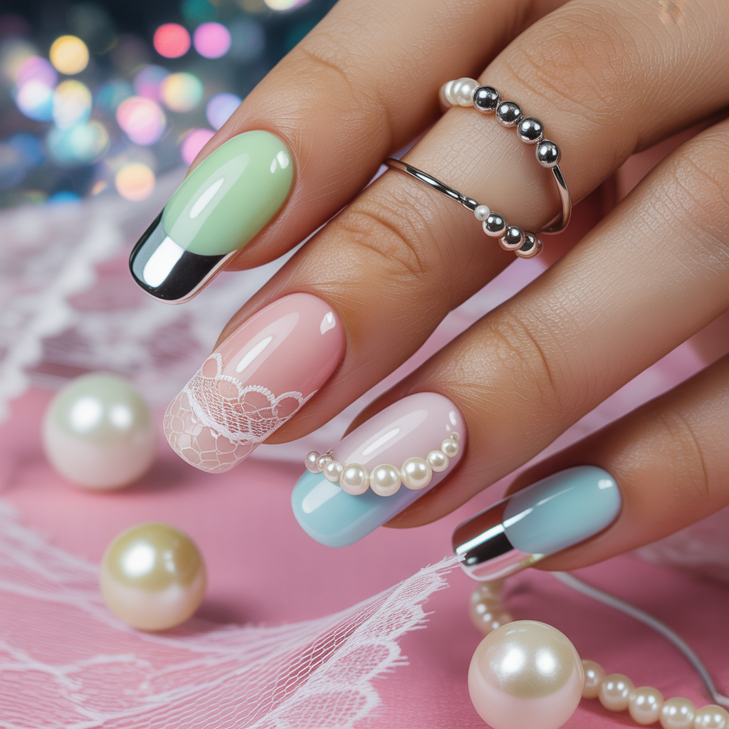 rounded acrylic nails