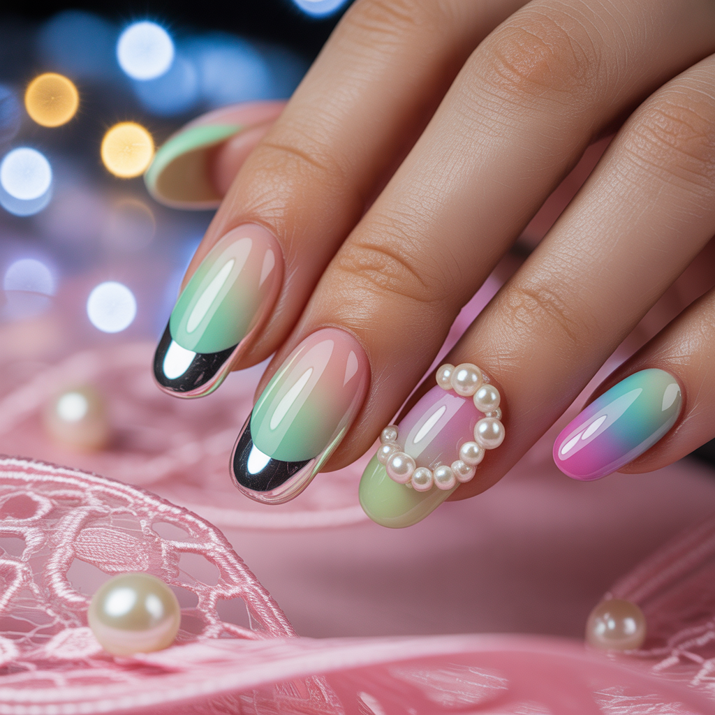 rounded acrylic nails