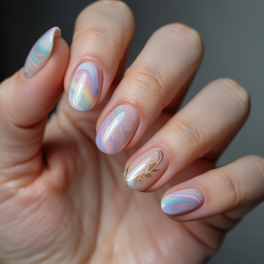 rounded acrylic nails