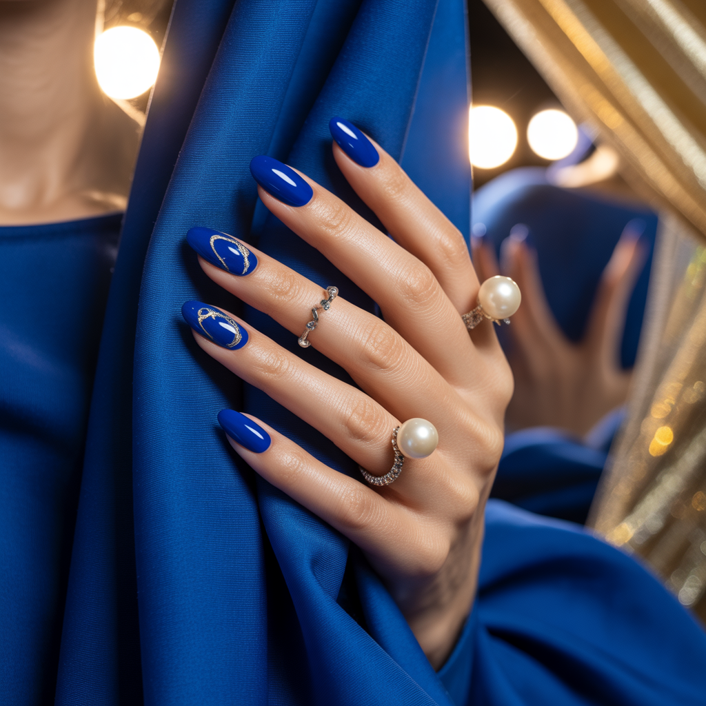 royal blue nails