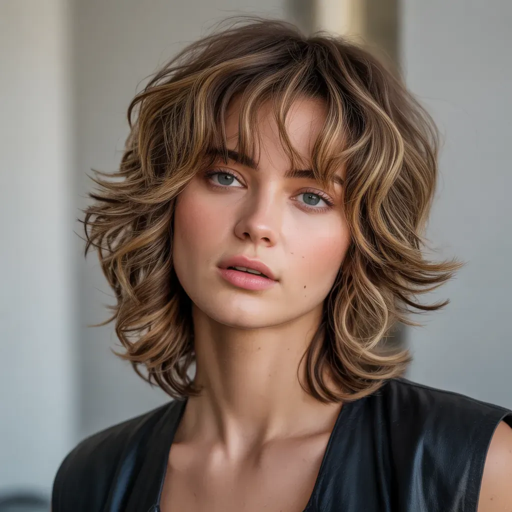 shag haircuts with bangs