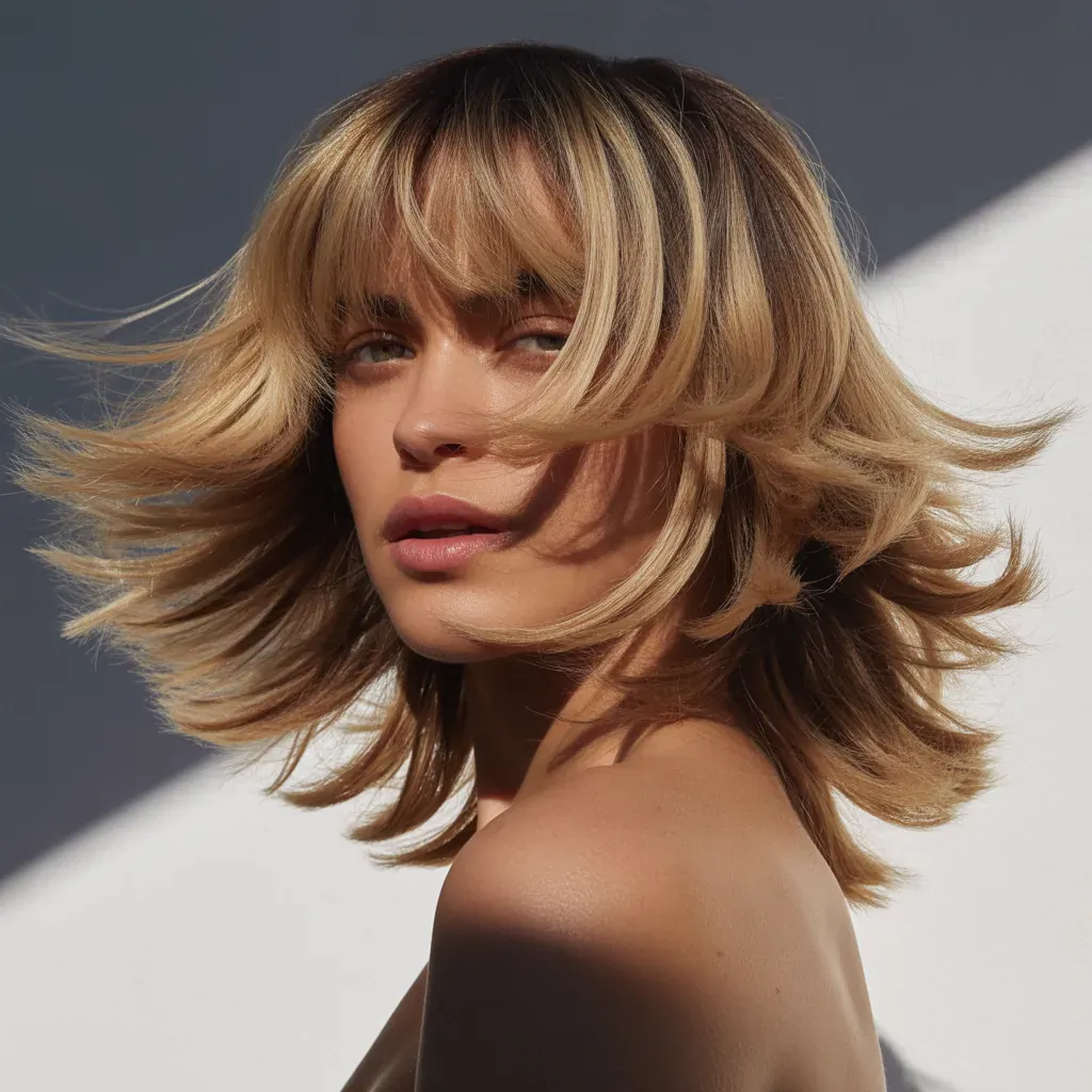 shag haircuts with bangs