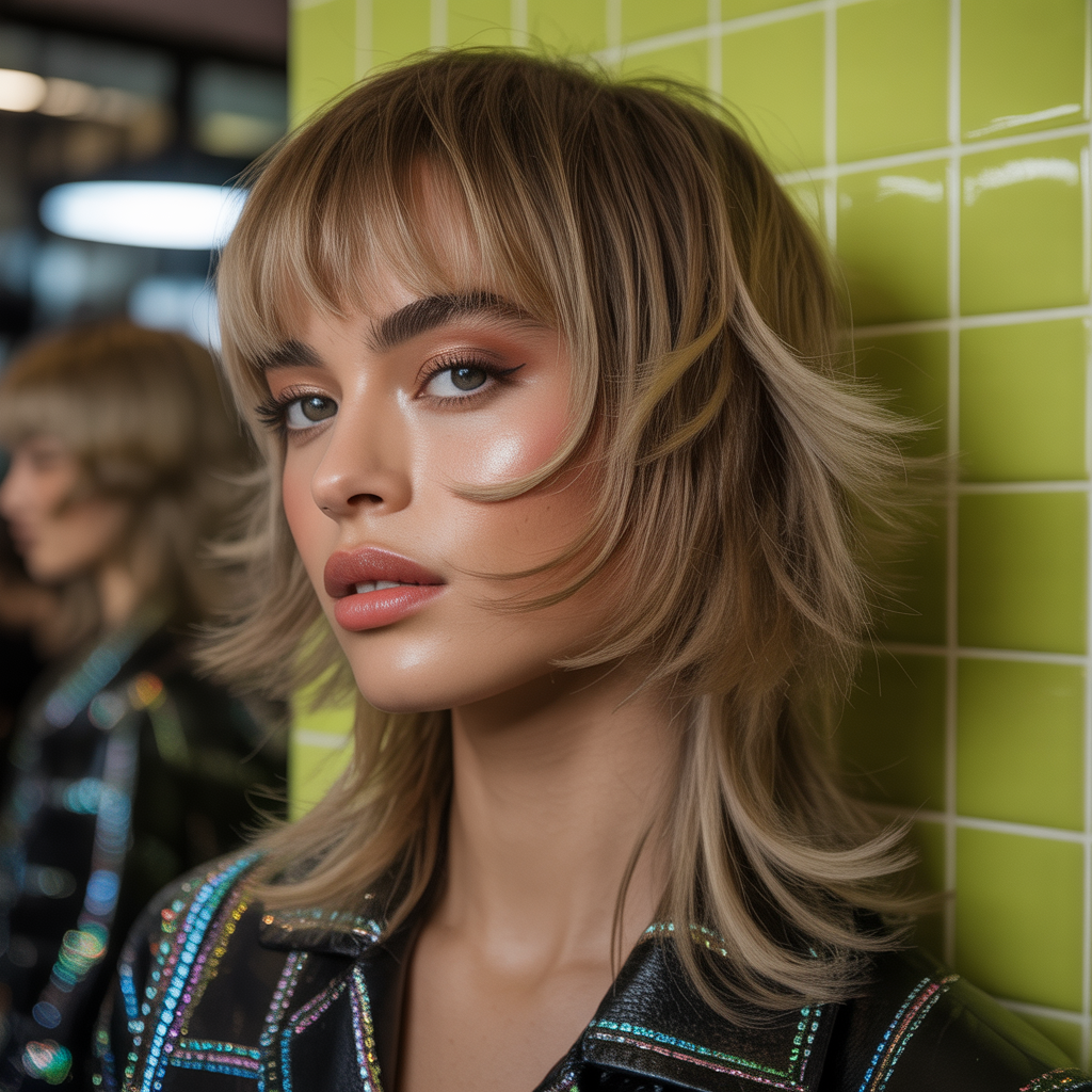 shag haircuts with bangs