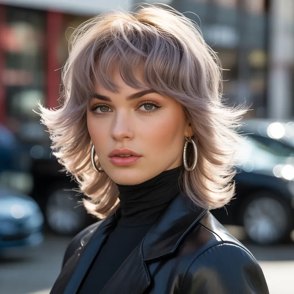 shag haircuts with bangs