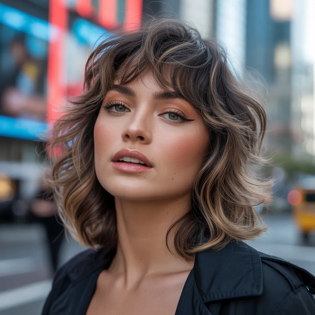 shag haircuts with bangs