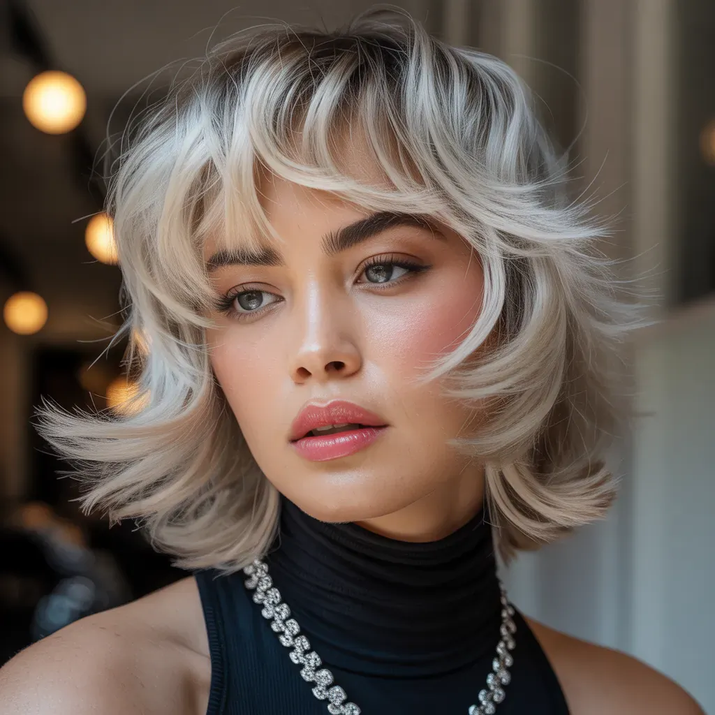 shag haircuts with bangs