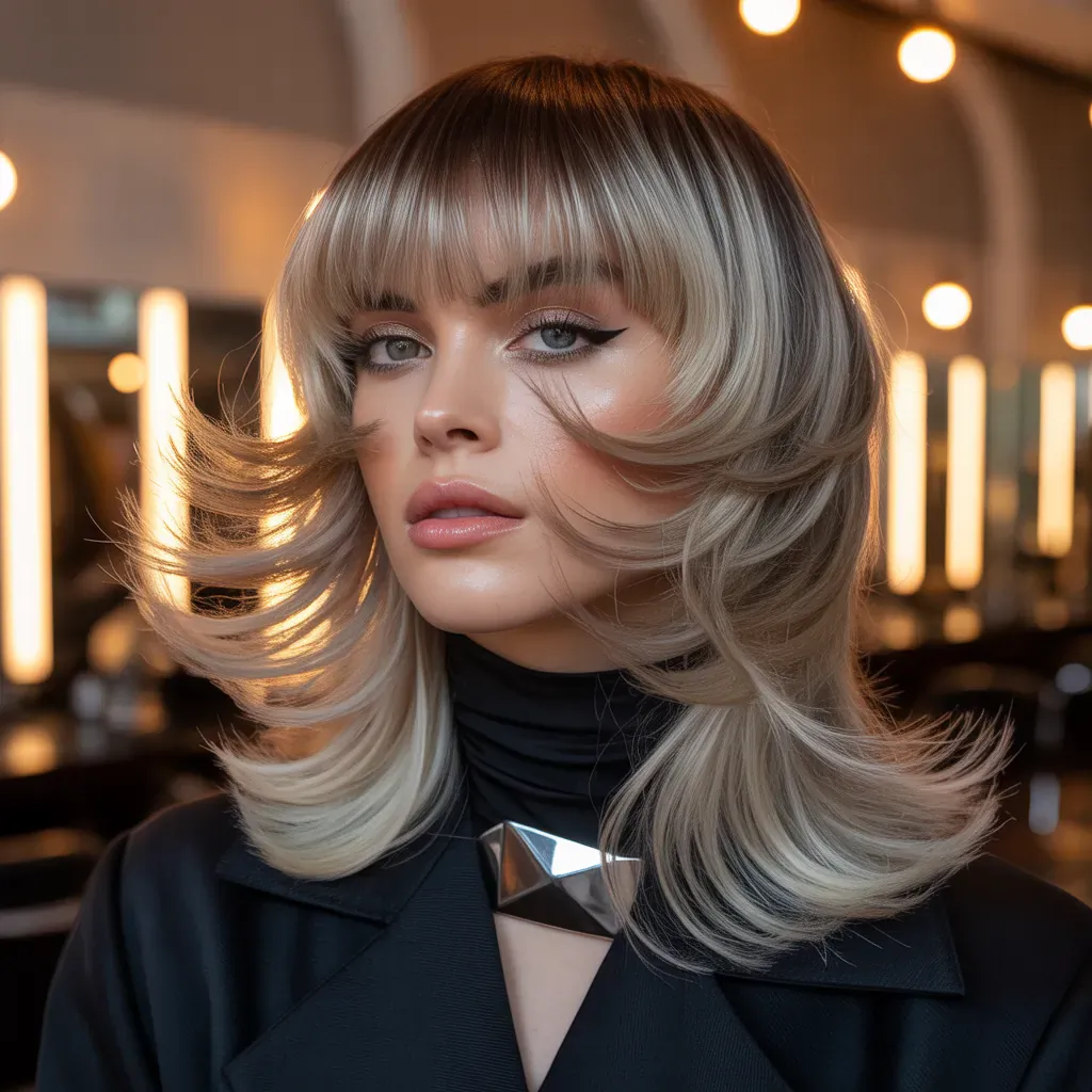 shag haircuts with bangs