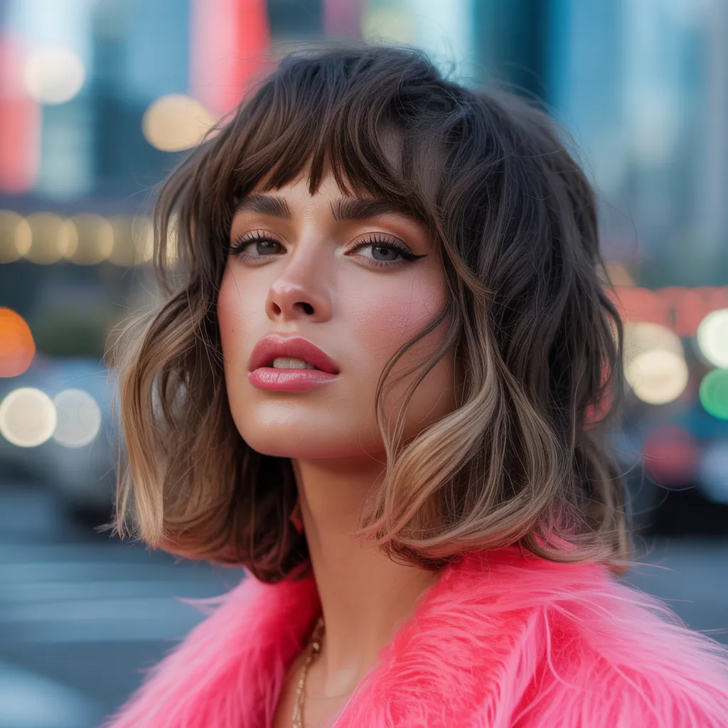 shag haircuts with bangs