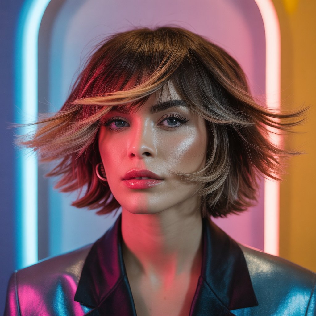 shag haircuts with bangs