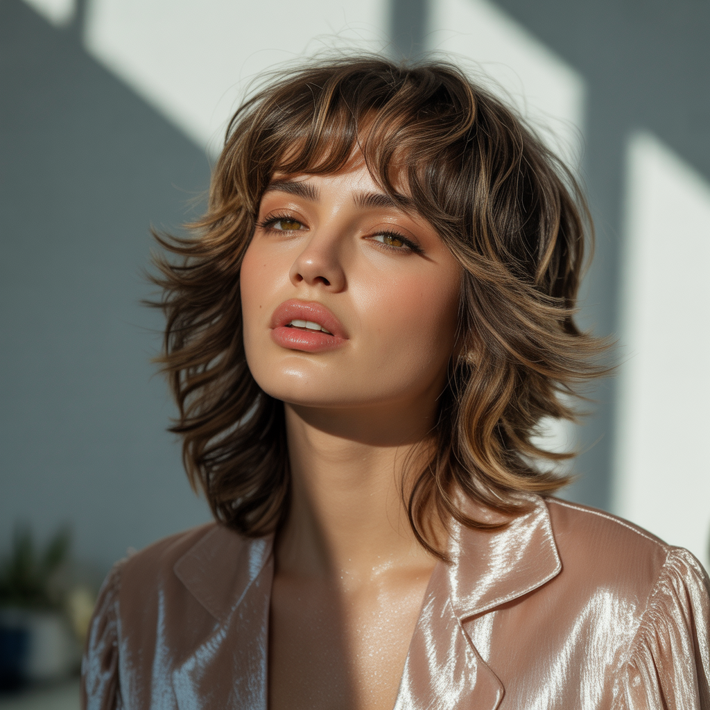 shag haircuts with bangs