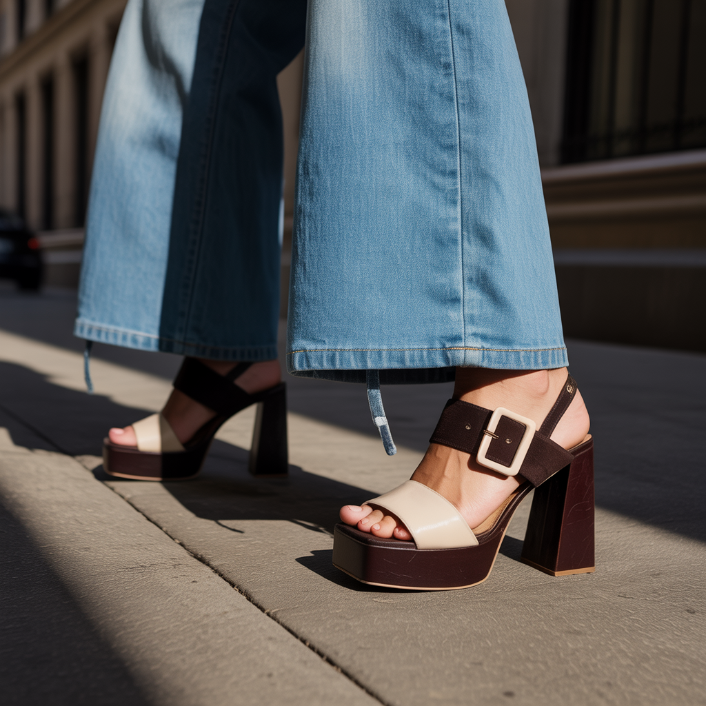 shoes for wide leg jeans