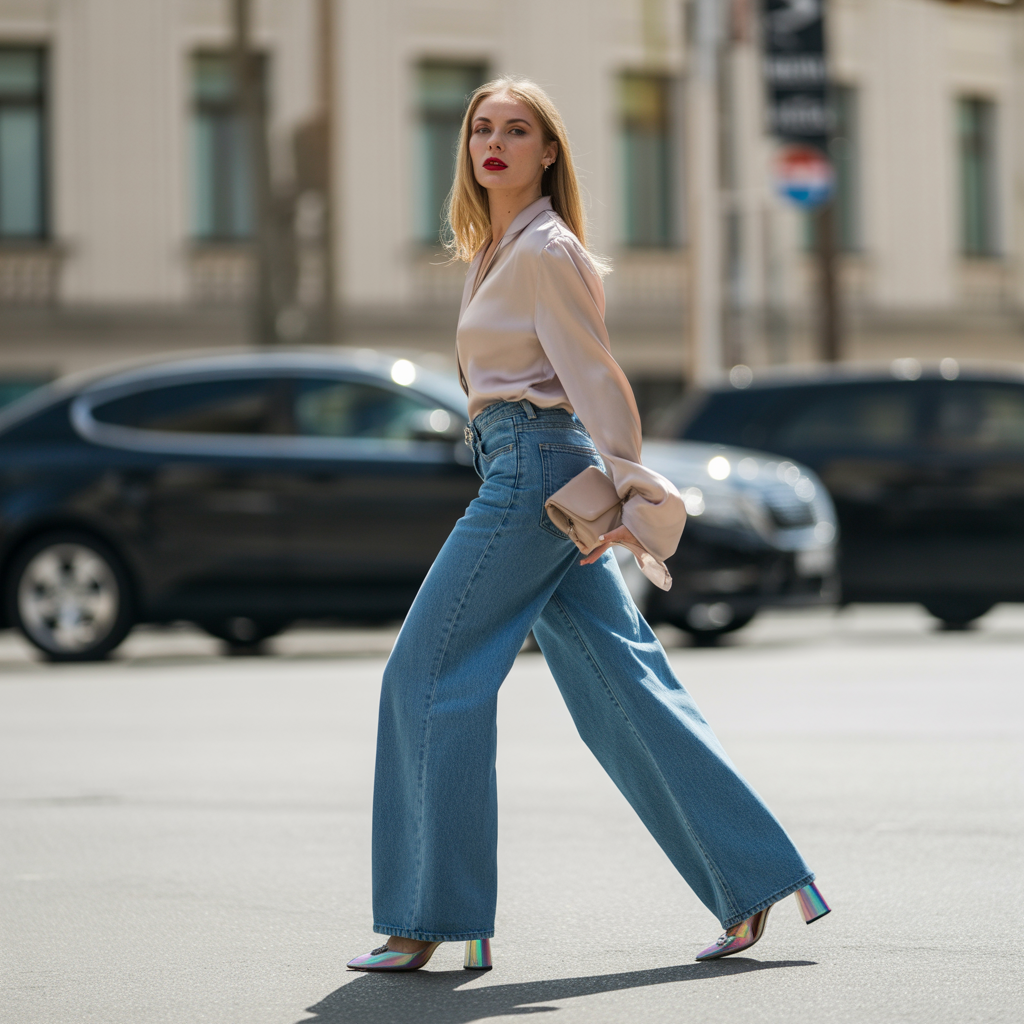 shoes for wide leg jeans