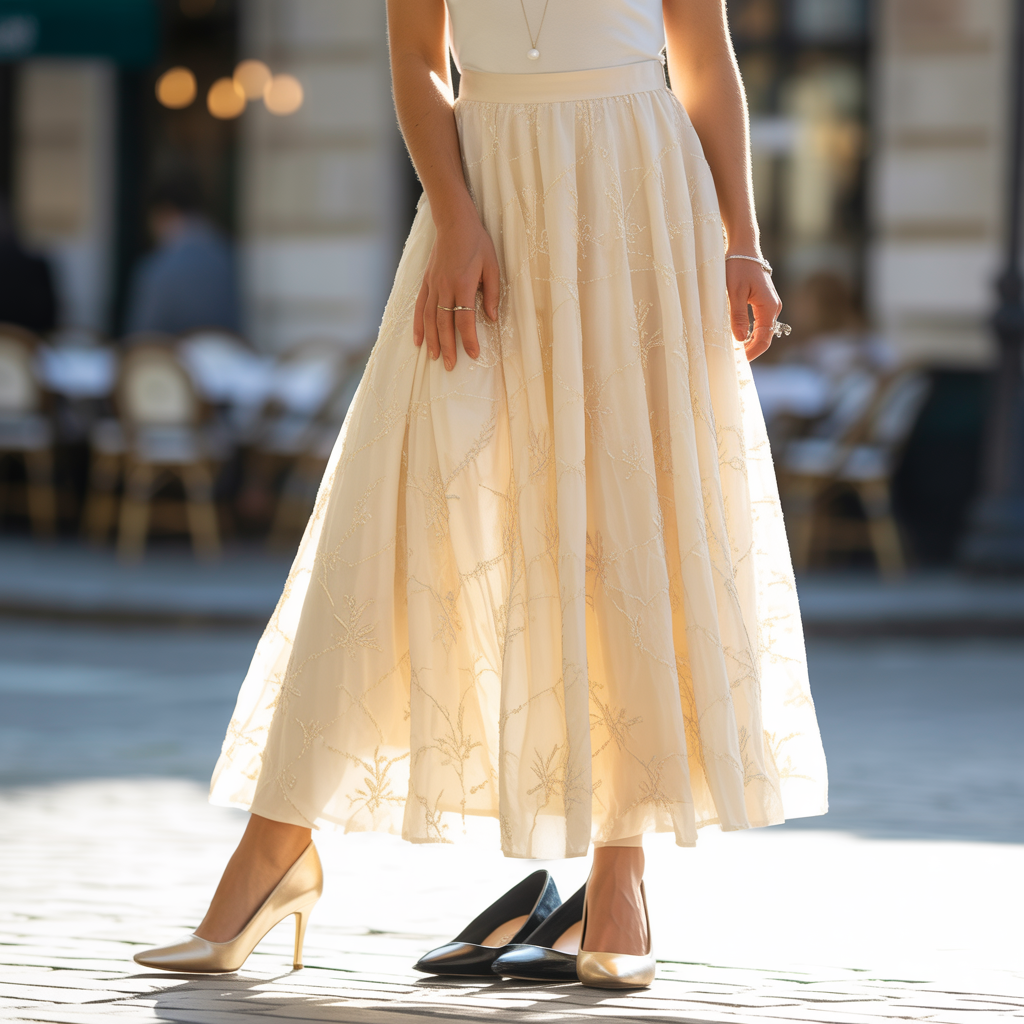 shoes to wear with a long skirt