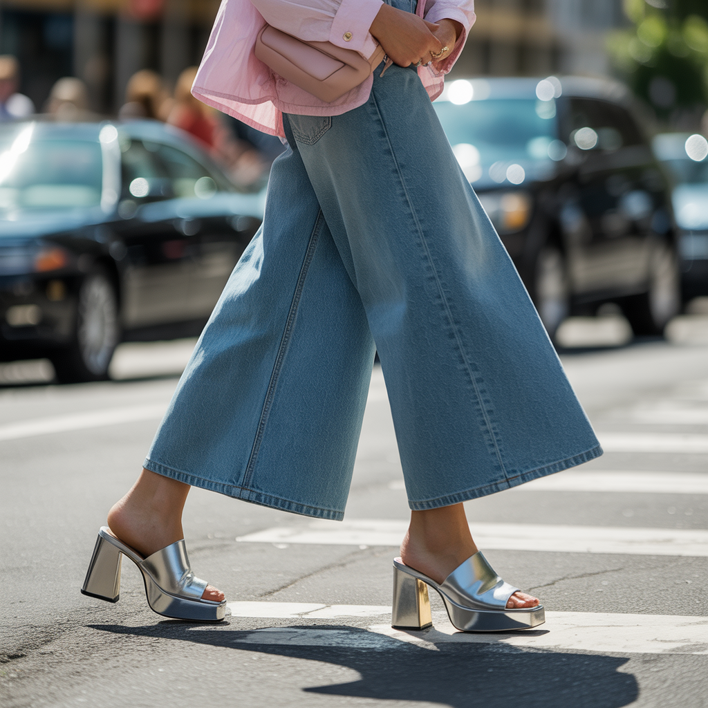 shoes to wear with wide leg jeans