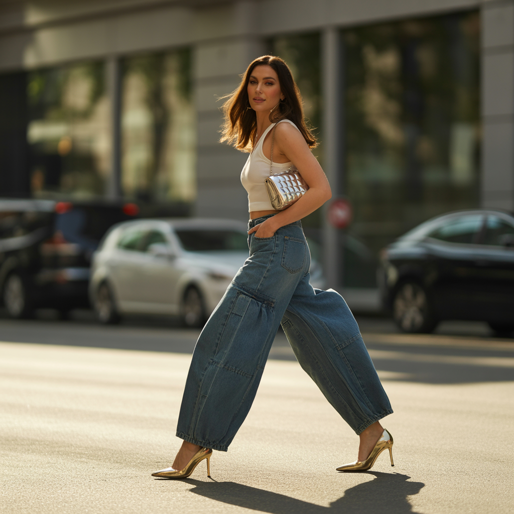shoes with barrel jeans