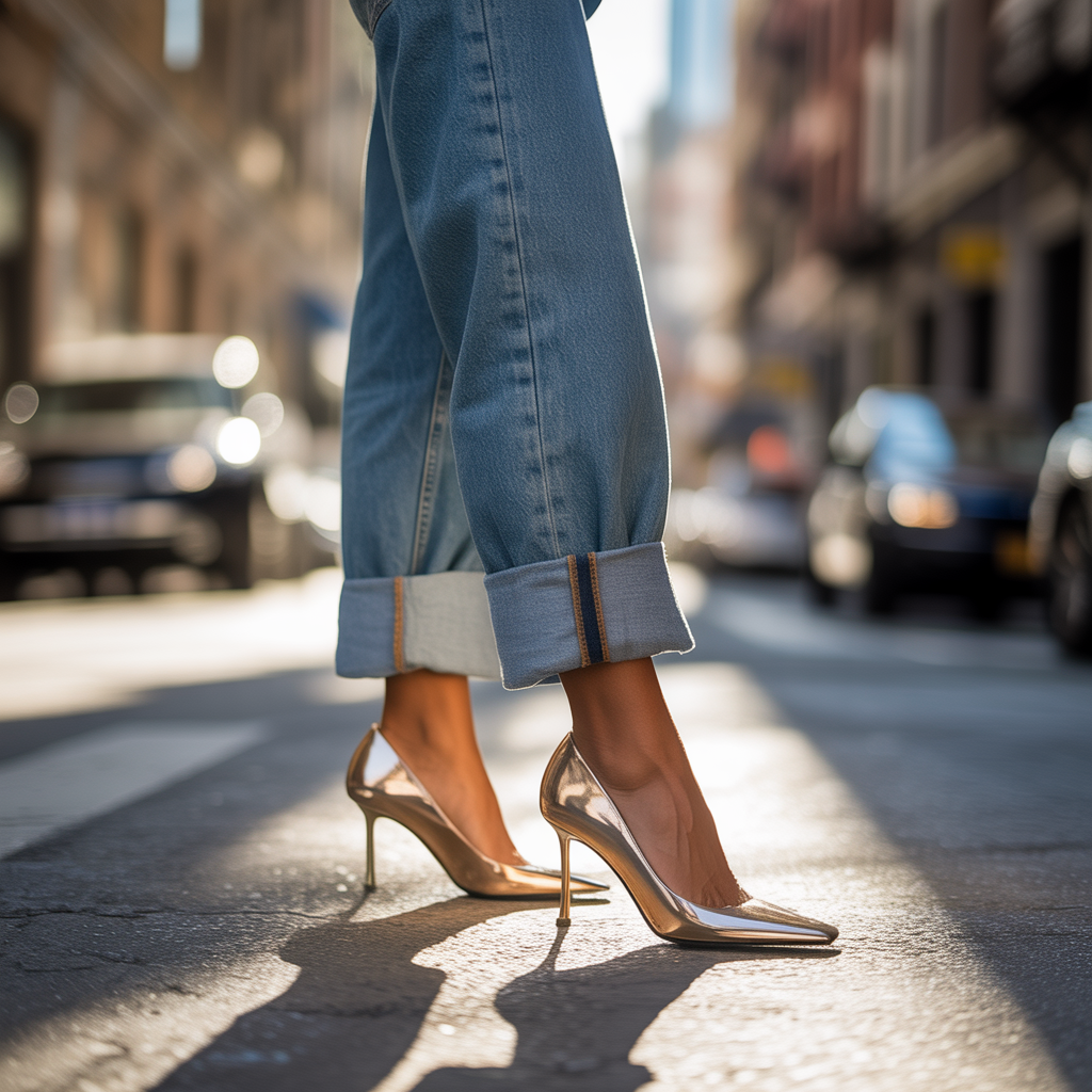 shoes with barrel jeans