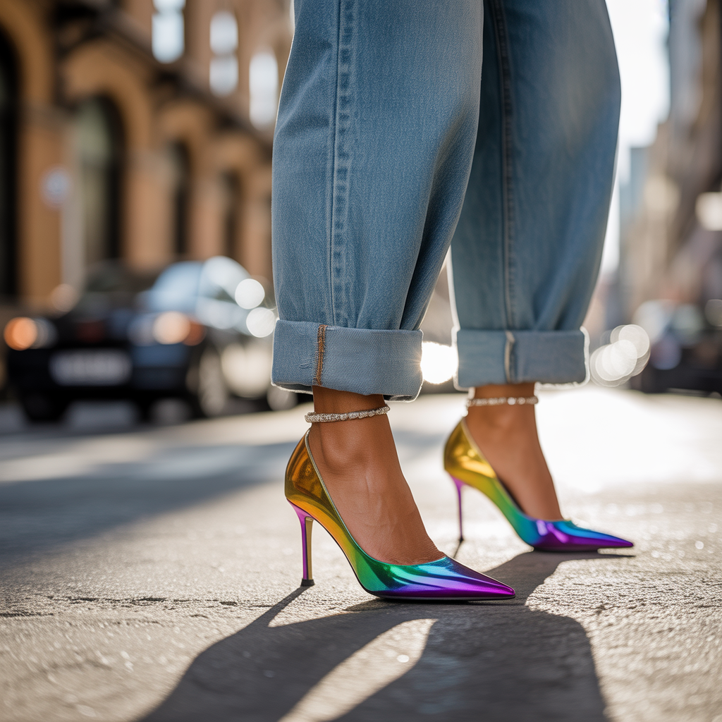 shoes with barrel jeans