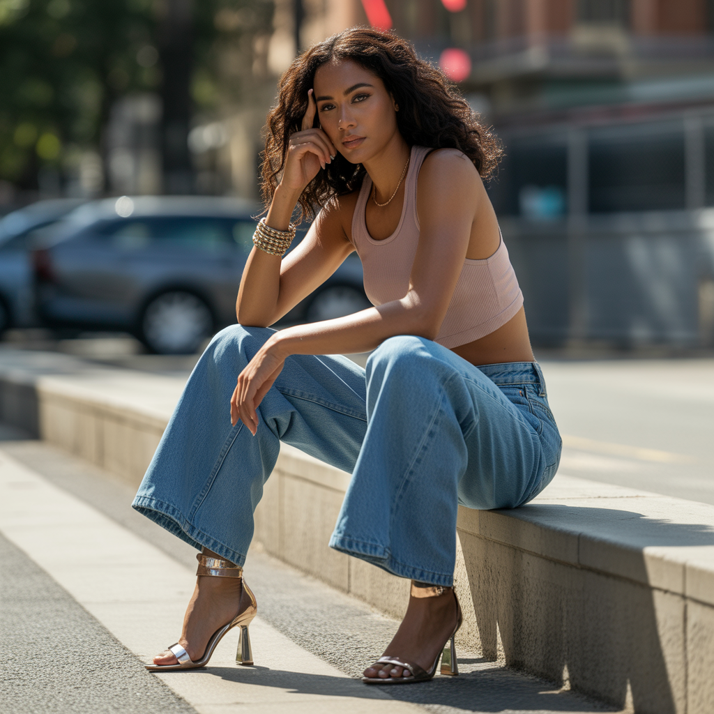 shoes with barrel jeans
