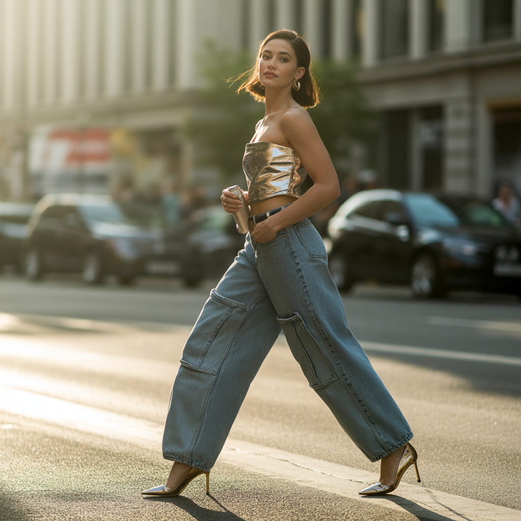 shoes with barrel jeans