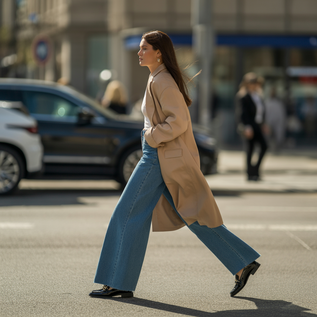 shoes with wide leg jeans