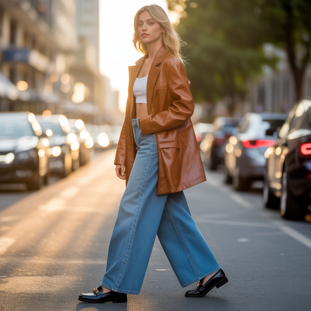 shoes with wide leg jeans