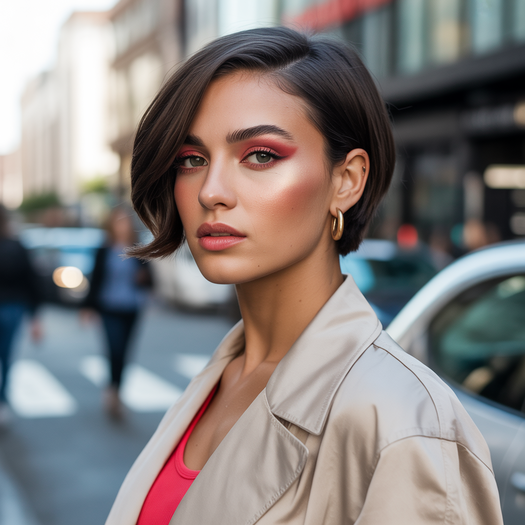 short hairstyle women