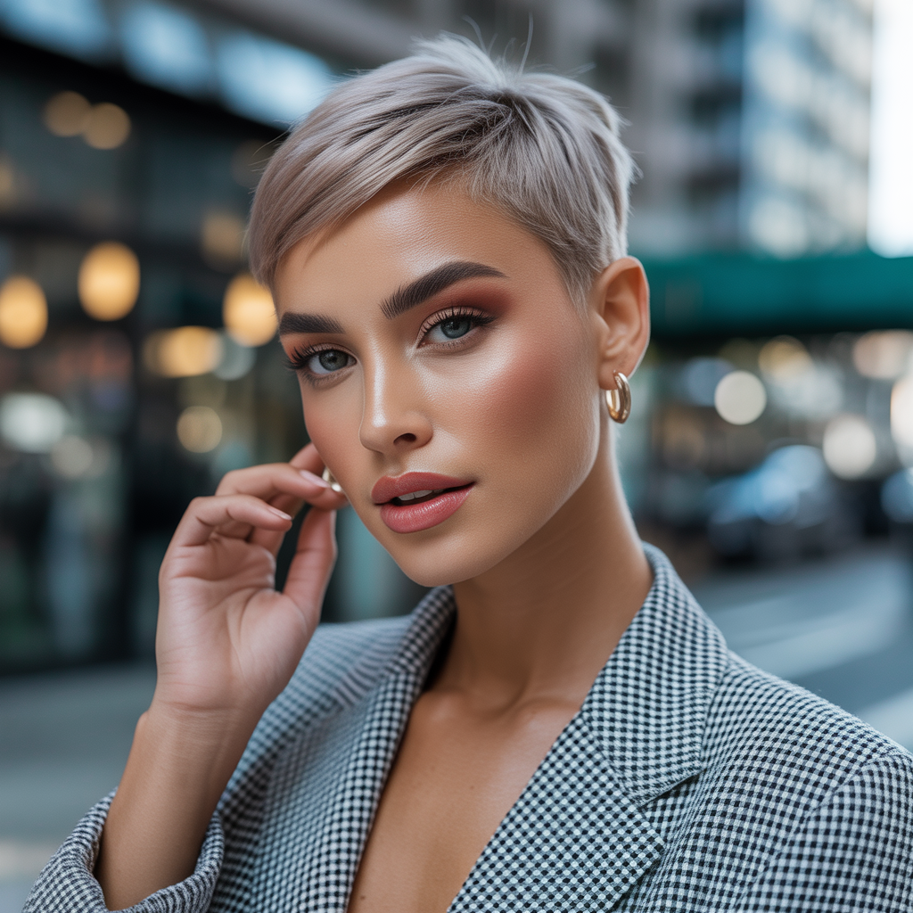 short hairstyle women