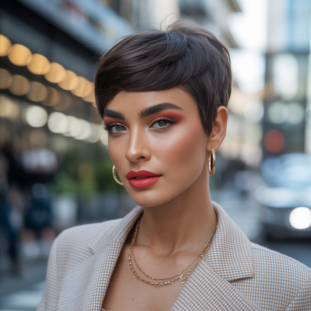 short hairstyle women