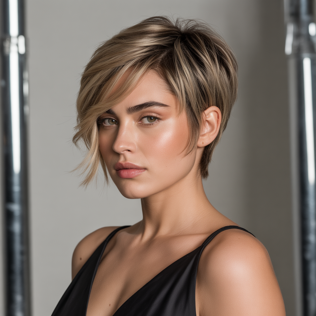 short hairstyles for round faces