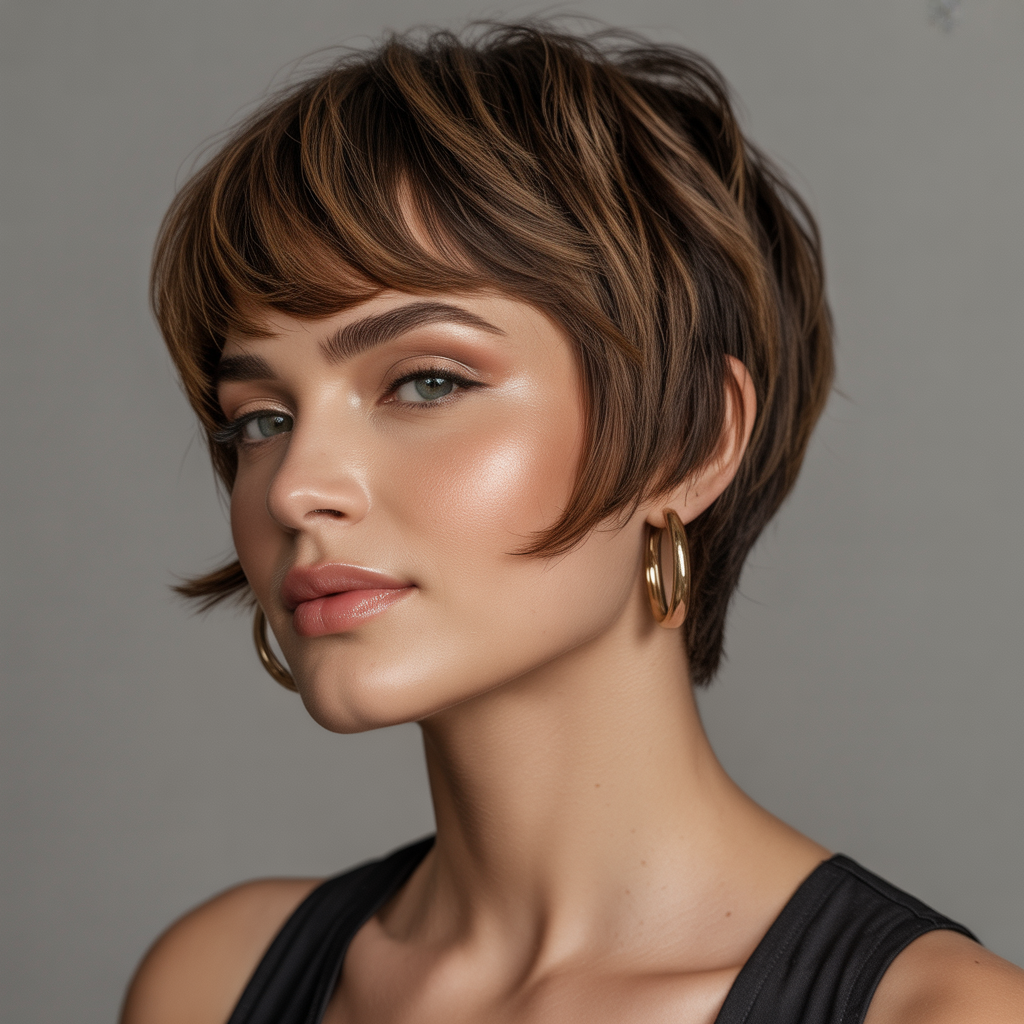 short hairstyles for round faces