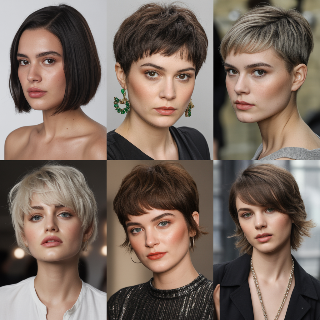short hairstyles for round faces