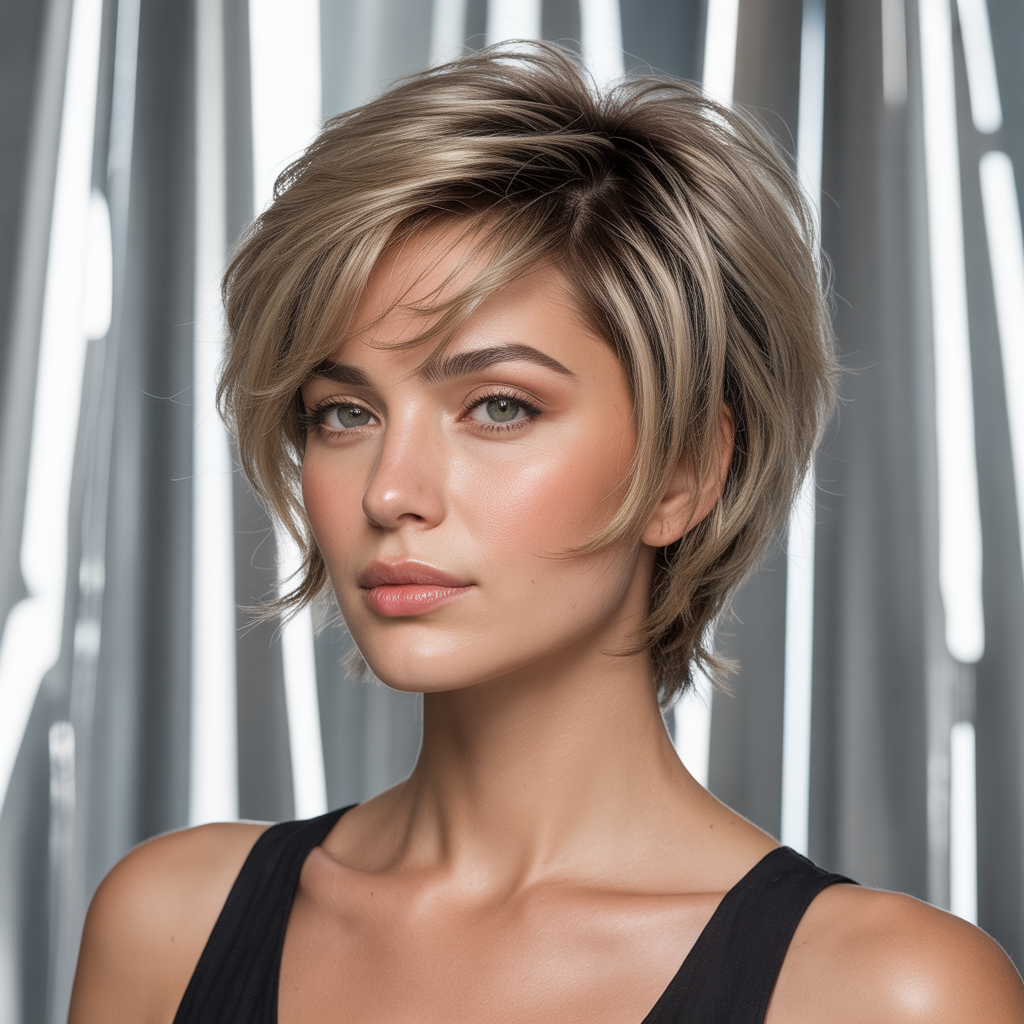short hairstyles for round faces