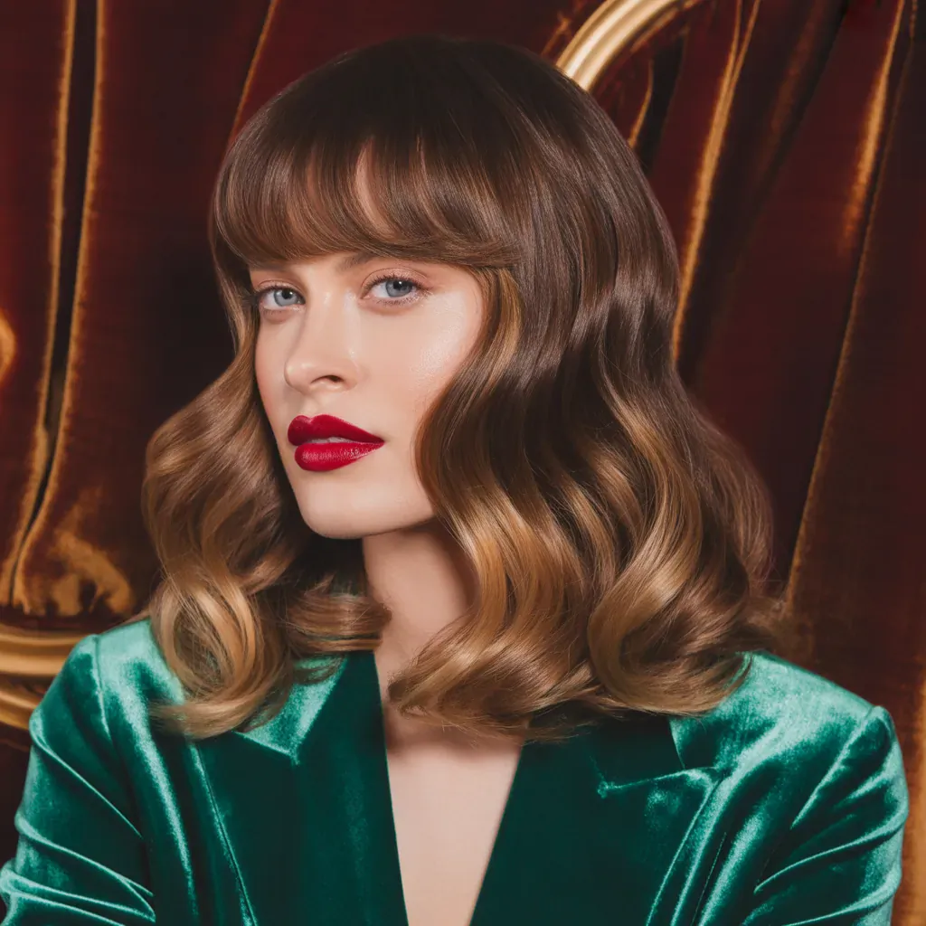 shoulder length haircuts with bangs