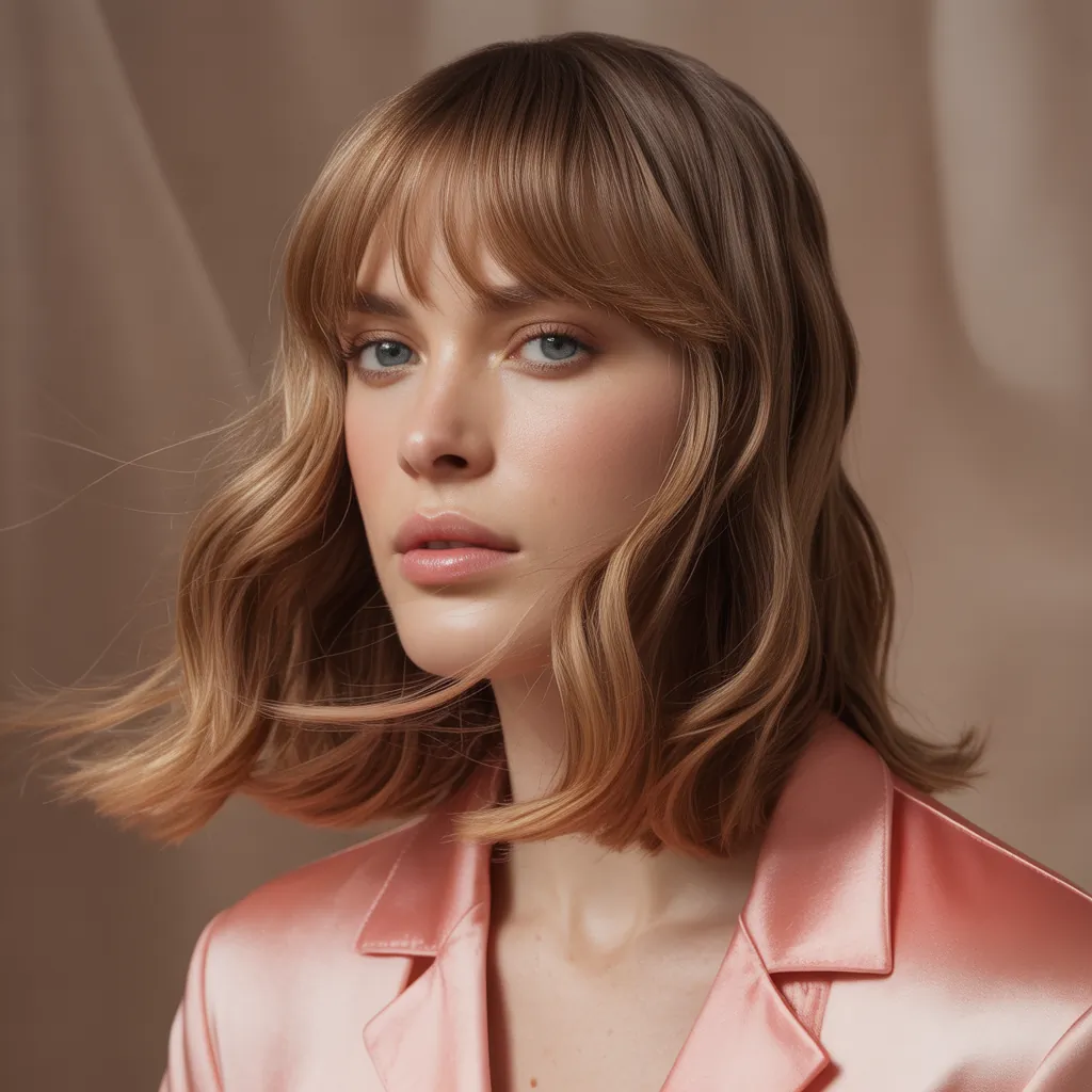 shoulder length haircuts with bangs
